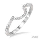 1/6 ctw Round Cut Diamond Wedding Band in 14K White Gold