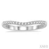 1/6 ctw Round Diamond Wedding Band for Her in 14K White Gold