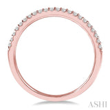 1/10 ctw Round Cut Diamond Wedding Band in 14K Rose Gold