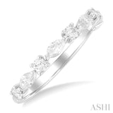 5/8 ctw Scatter East-West Set Marquise and Round Cut Diamond Fashion Band in 14K White Gold