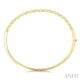1 Ctw Marquise and Round Cut Diamond Fashion Bangle in 14K Yellow Gold