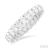 2 1/4 ctw North-South Set Oval Cut Diamond Eternity Wedding Band in 14K White Gold