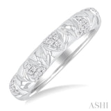 1/6 ctw Art Deco Round Cut Diamond Fashion Band in 10K White Gold