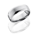 Lashbrook Titanium 8Mm Domed Band With Flat Center 8Df