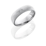 Lashbrook Cobalt Chrome 6Mm Domed Band With Knurl Pattern Cc6Dknurl