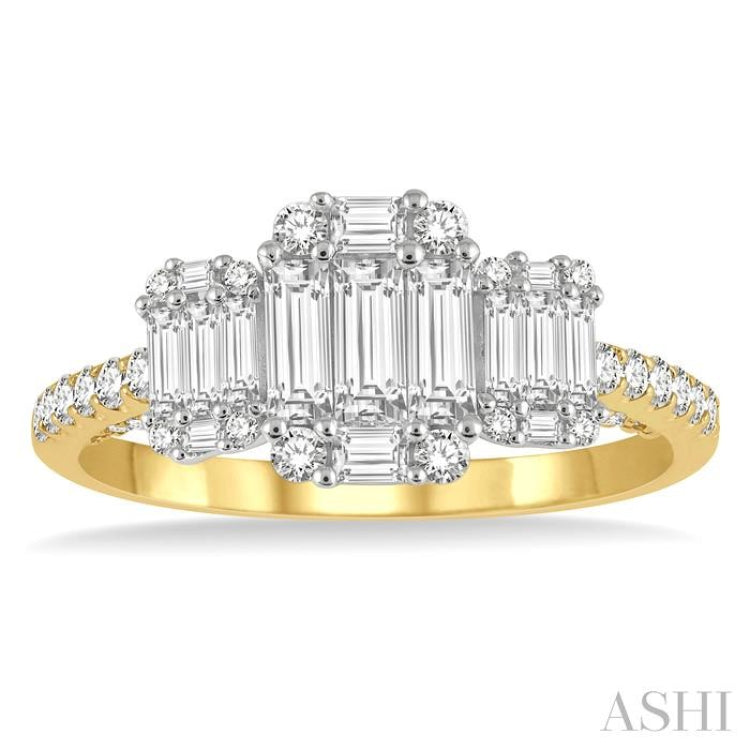 Fusion Past Present & Future  Diamond Engagement Ring