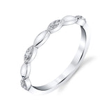 14 KT White Gold Fashion Band With 0.08 ctw