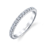 Wedding Band 14 KT White Gold With 0.61 ctw
