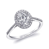14 KT White Gold Engagement Ring With 0.19 ctw