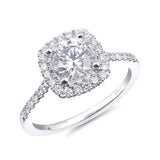 14 KT White Gold Engagement Ring With 0.33 ctw