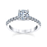 14 KT White Gold Engagement Ring With 0.36 ctw