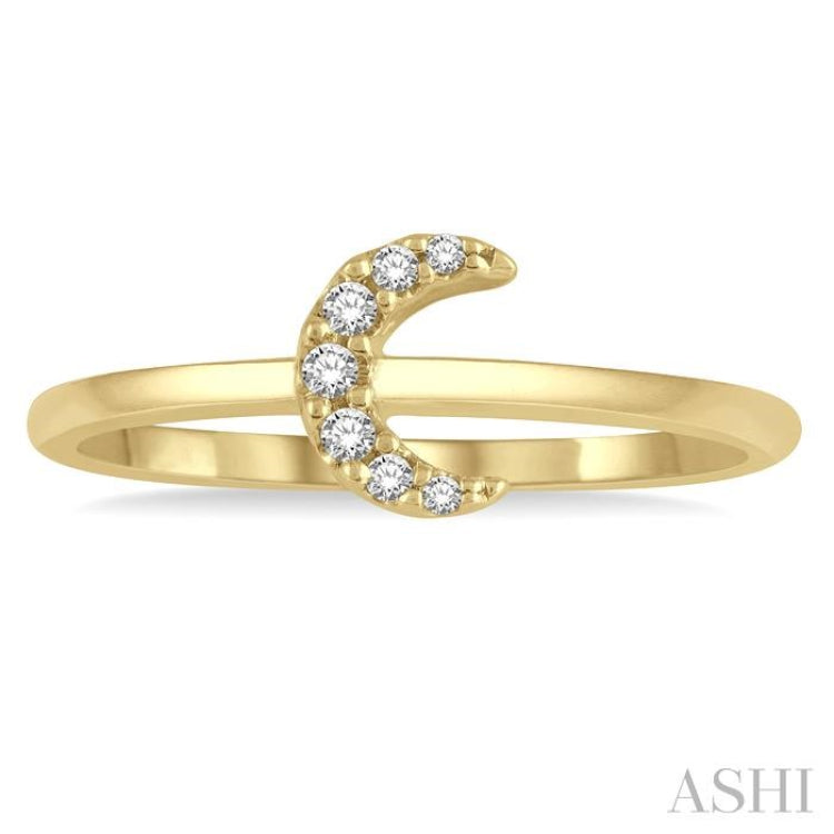 Stackable Crescent Petite Diamond Fashion Ring