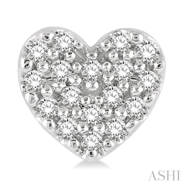 Heart Shape Petite Diamond Fashion Earrings