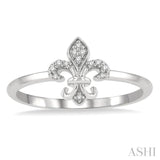 Petite Fleur De Lis Diamond Fashion Ring