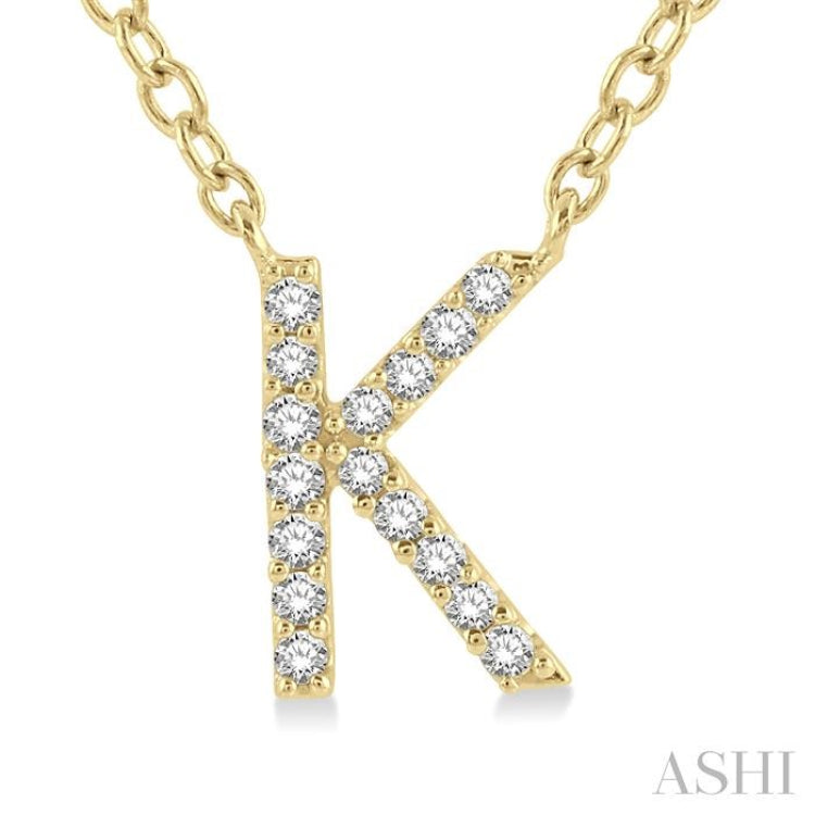 K' Initial Diamond Pendant