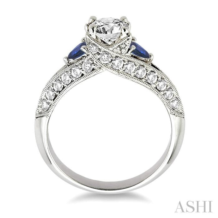 Gemstone & Diamond Engagement Ring