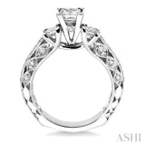 Past Present & Future Semi-Mount Diamond Engagement Ring